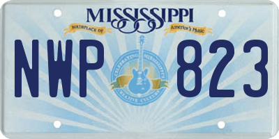 MS license plate NWP823
