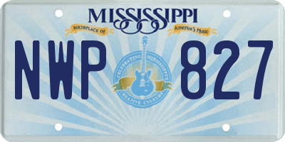 MS license plate NWP827