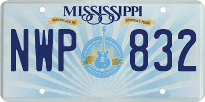 MS license plate NWP832