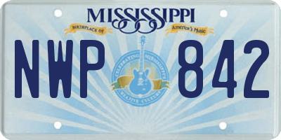 MS license plate NWP842