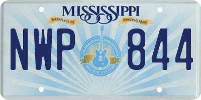 MS license plate NWP844