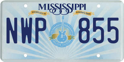 MS license plate NWP855