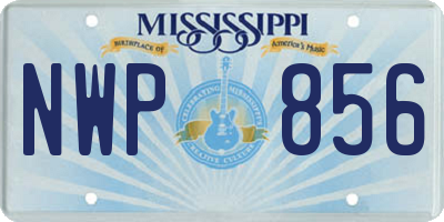 MS license plate NWP856