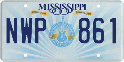 MS license plate NWP861