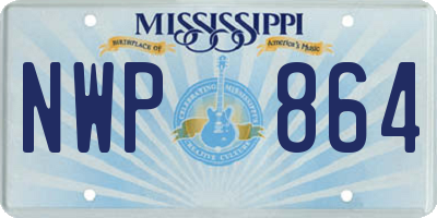MS license plate NWP864