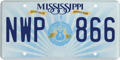 MS license plate NWP866