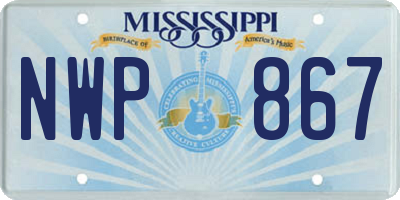 MS license plate NWP867