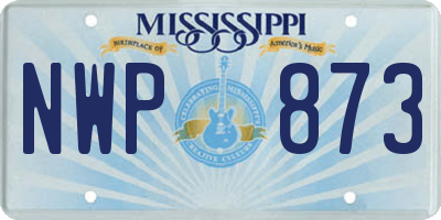 MS license plate NWP873