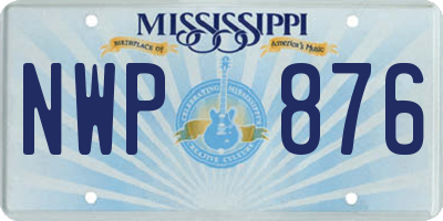 MS license plate NWP876