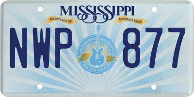 MS license plate NWP877