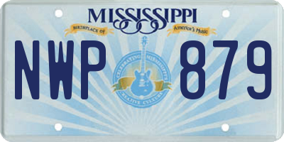 MS license plate NWP879