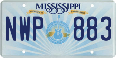 MS license plate NWP883