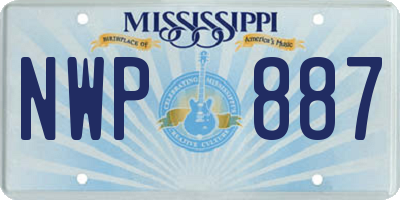 MS license plate NWP887