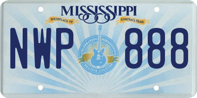 MS license plate NWP888