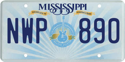 MS license plate NWP890