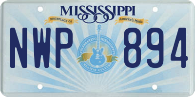 MS license plate NWP894