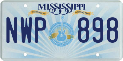 MS license plate NWP898