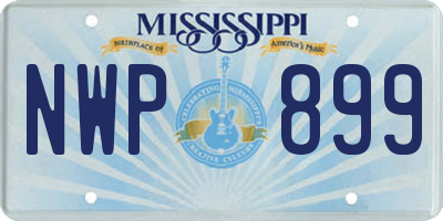 MS license plate NWP899