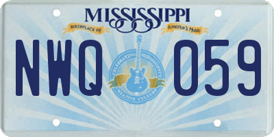 MS license plate NWQ059