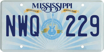 MS license plate NWQ229