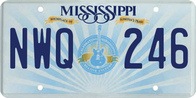 MS license plate NWQ246