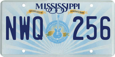 MS license plate NWQ256