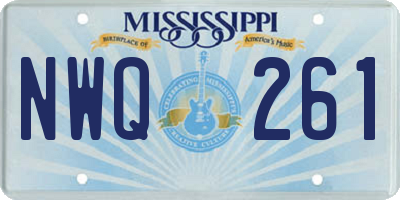 MS license plate NWQ261