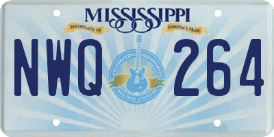 MS license plate NWQ264