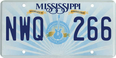 MS license plate NWQ266
