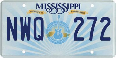 MS license plate NWQ272