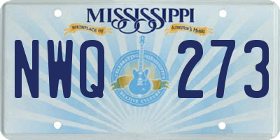 MS license plate NWQ273