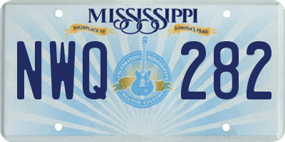 MS license plate NWQ282