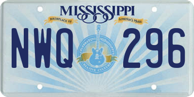 MS license plate NWQ296