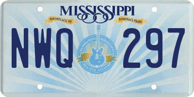 MS license plate NWQ297