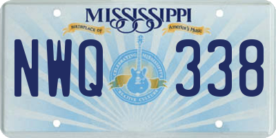 MS license plate NWQ338
