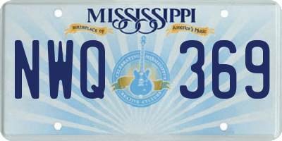 MS license plate NWQ369
