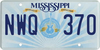 MS license plate NWQ370