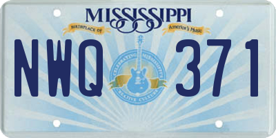 MS license plate NWQ371