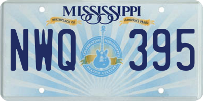MS license plate NWQ395