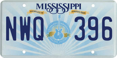 MS license plate NWQ396