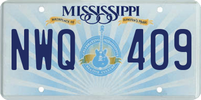 MS license plate NWQ409