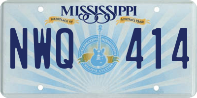 MS license plate NWQ414