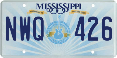 MS license plate NWQ426