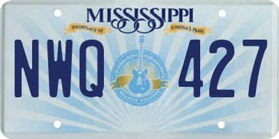 MS license plate NWQ427