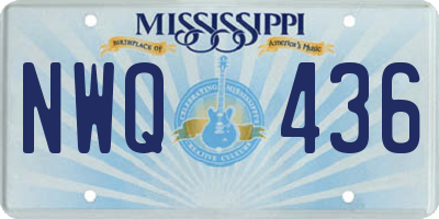 MS license plate NWQ436