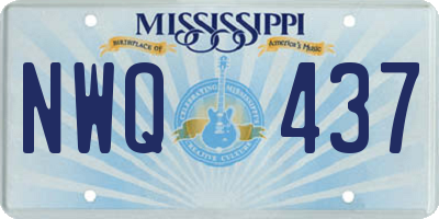MS license plate NWQ437