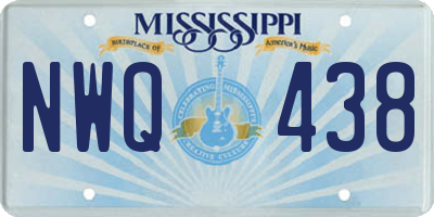 MS license plate NWQ438
