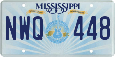 MS license plate NWQ448