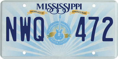 MS license plate NWQ472