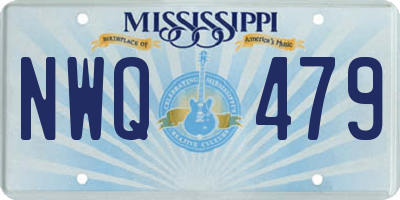 MS license plate NWQ479